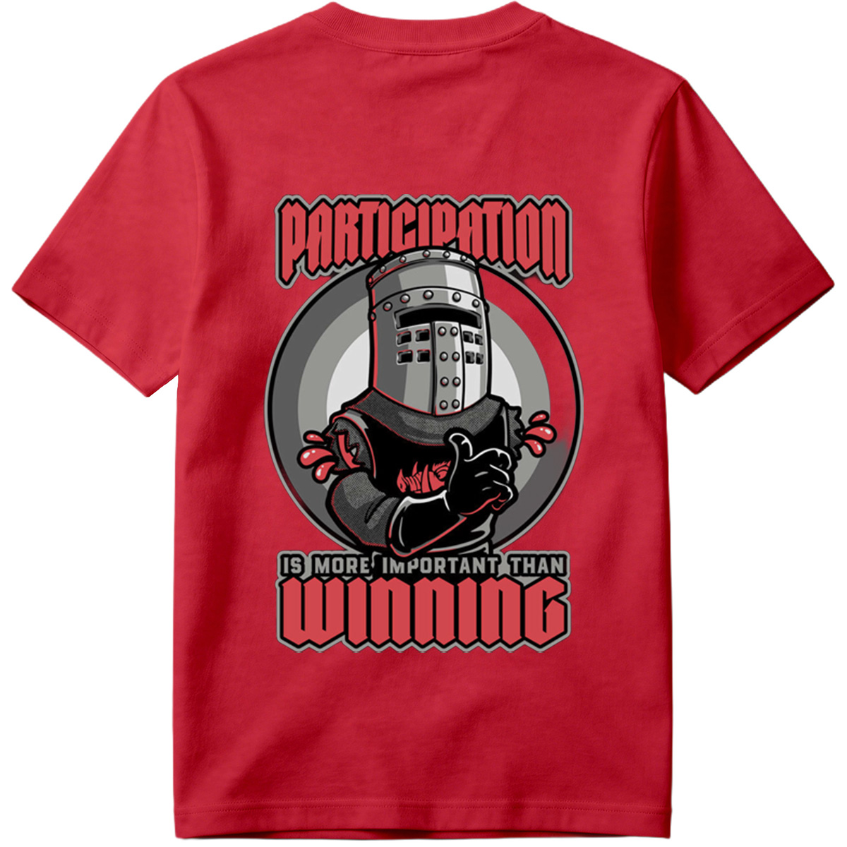 Participation is More Important Than Winning - Knight Mascot Design - Tee