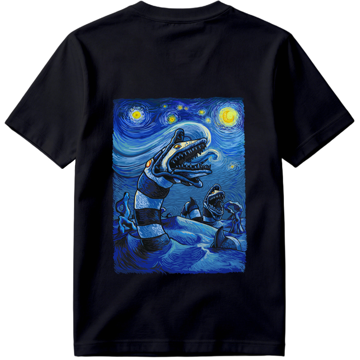 Starry Night with Sea Monsters - Tee
