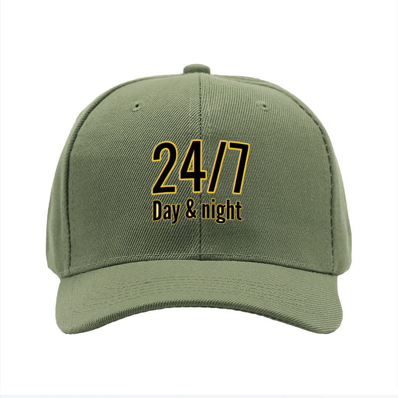 1pc New Baseball Cap with 24/7 Day & Night Print Unisex Adjustable Hat for Outdoor Activities and Daily Wear Suitable for Adults and Teens