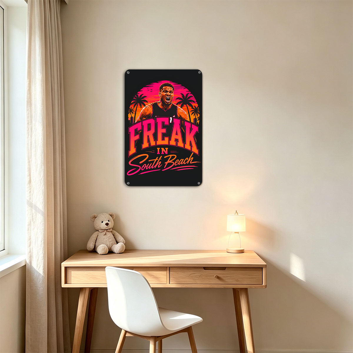 Giannis Antetokounmpo: Freak in South Beach - painting