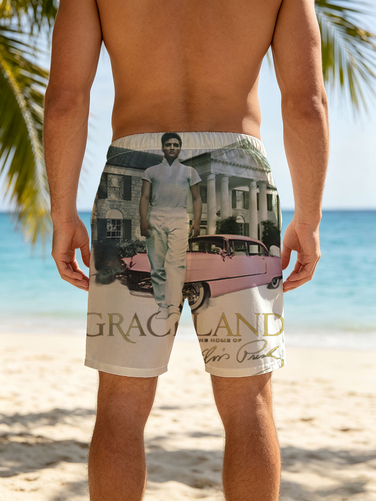 Elvis Presley at Graceland: The Home of the King -  Beach shorts