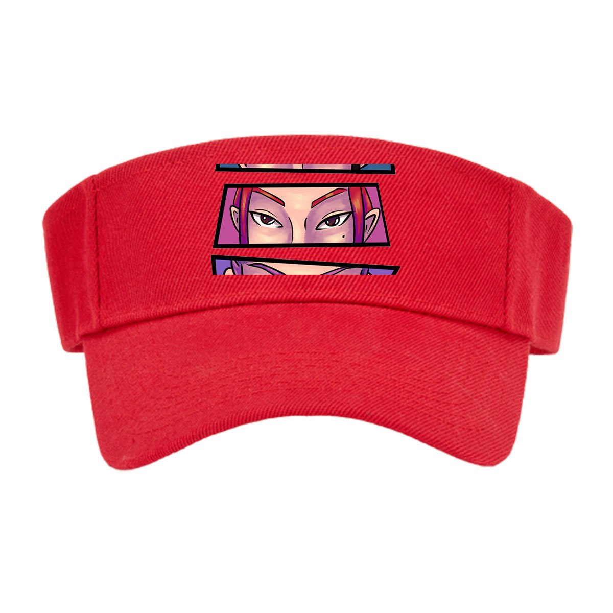 Three Anime Characters with Intense Eyes: Close-Up Portraits -  Visor cap