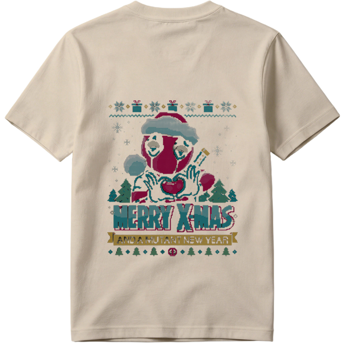 Deadpool Christmas Sweater: Merry X-Mas and a Mutant New Year - Tee