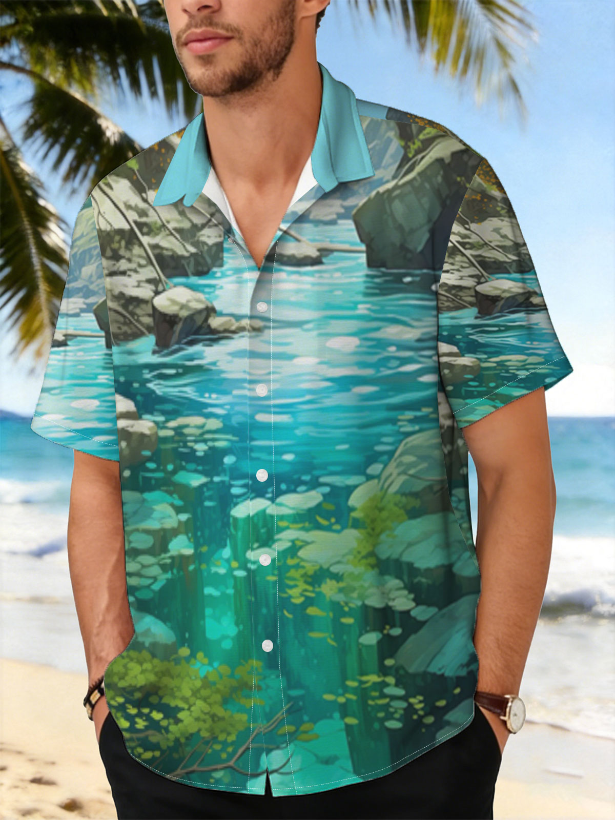 Crystal Clear Stream in a Lush Canyon -  Shirt