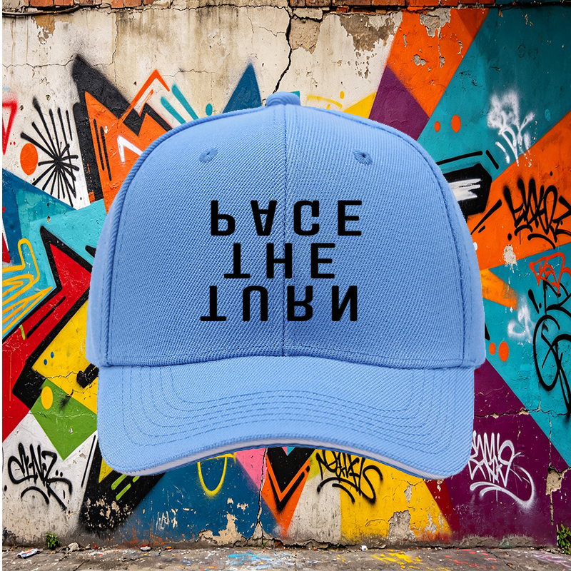 Unisex Classic Sandwich Hat Turn The Page Print Design - Unisex Classic Sandwich Hat for Outdoor Activities, Urban Style, Casual Wear, Perfect for Students, Travelers, and Fashion Lovers