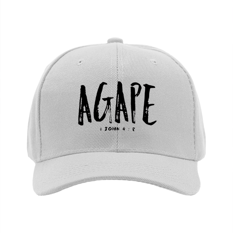 1pc New Baseball Cap AGAPE 1 JOHN 4:8 Print Unisex Adjustable Size Outdoor Casual Wear for Adults and Teens