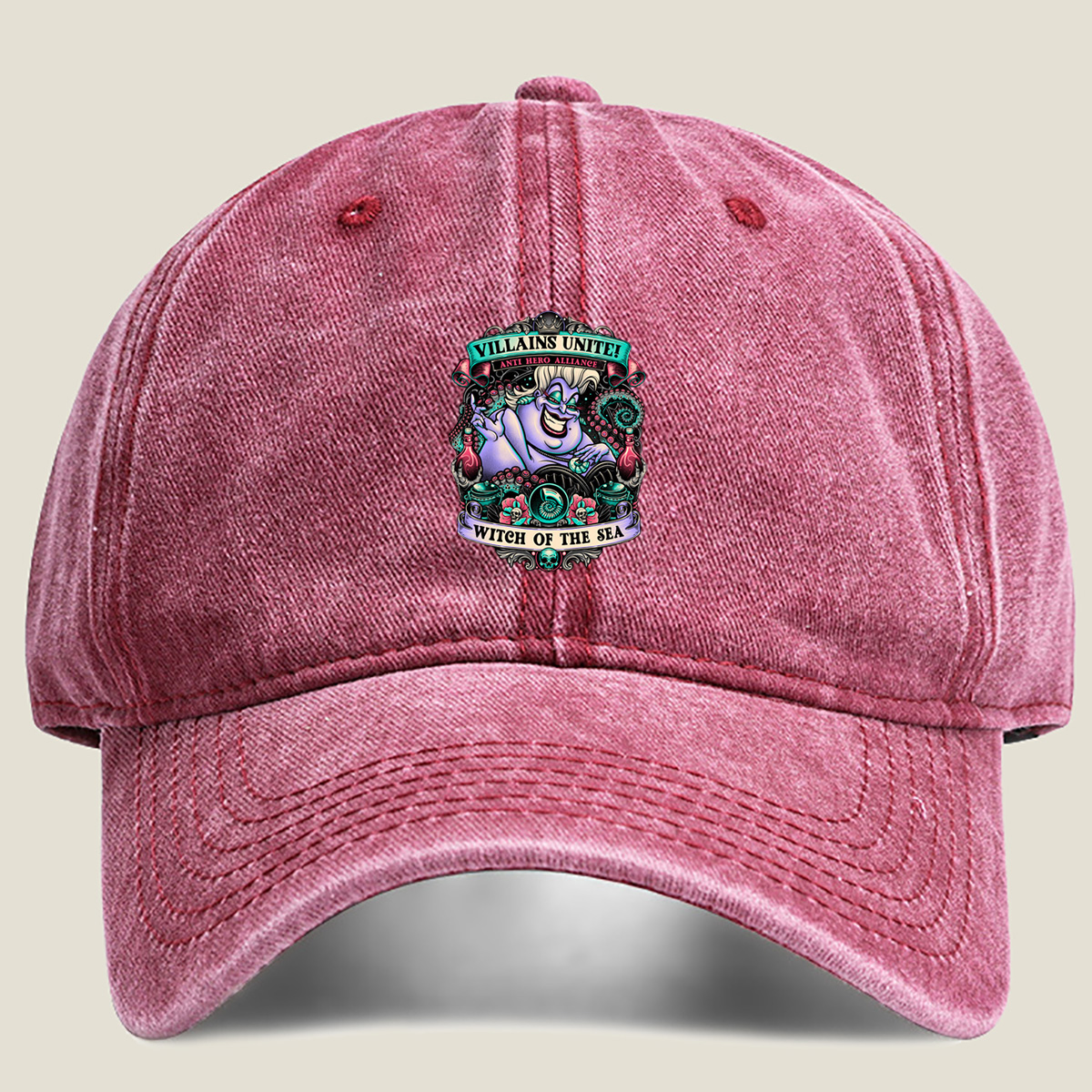 Villains Unite! Ursula - Witch of the Sea - Washed Denim - Baseball Cap