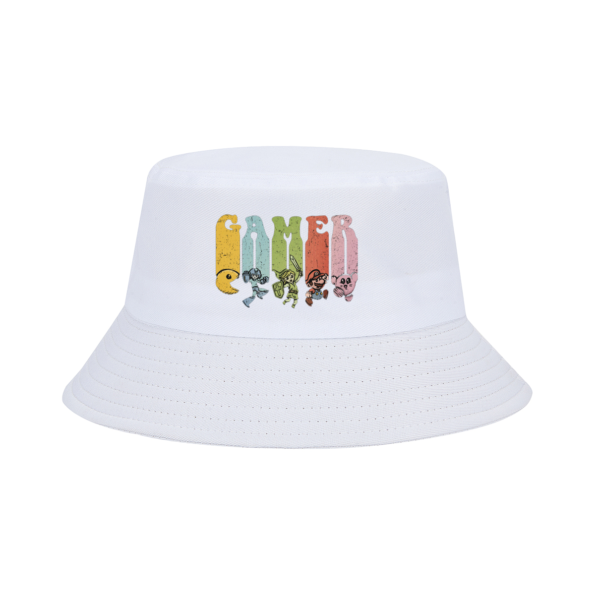 Gamer: Pac-Man, Mega Man, Zelda, Mario, Kirby - Fisherman's Hat