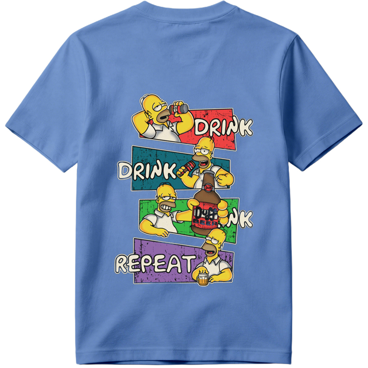 The Simpsons Homer Drink Duff Beer Repeat - Tee