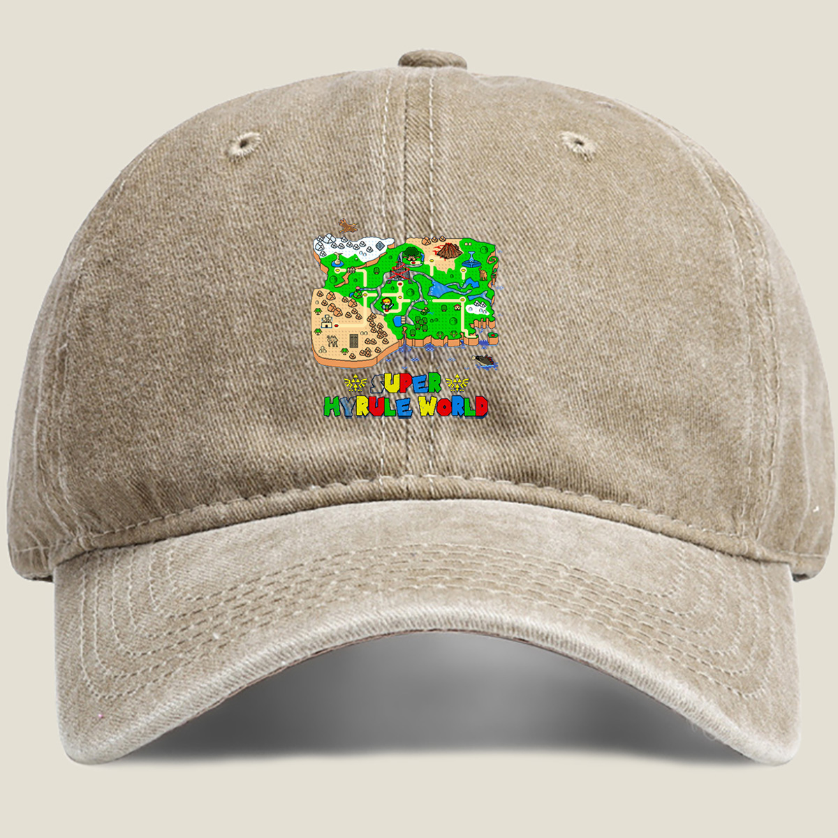 Super Hyrule World: Link's Adventure - Washed Denim - Baseball Cap