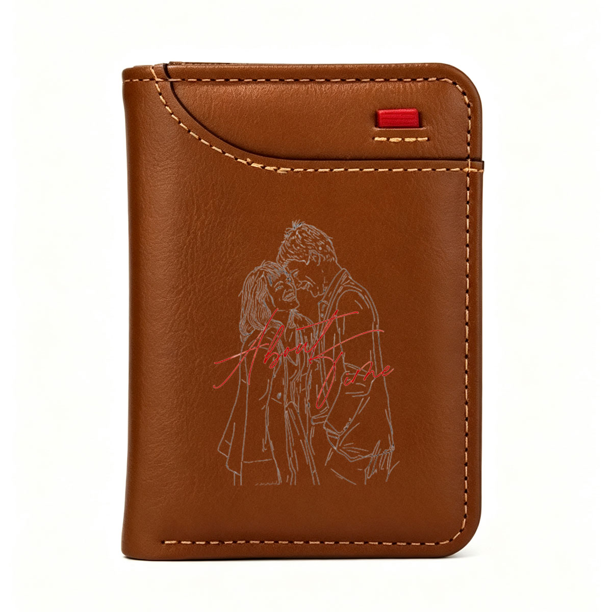 About Time: A Romantic Encounter Between Two Characters - Vertical Style Wallet