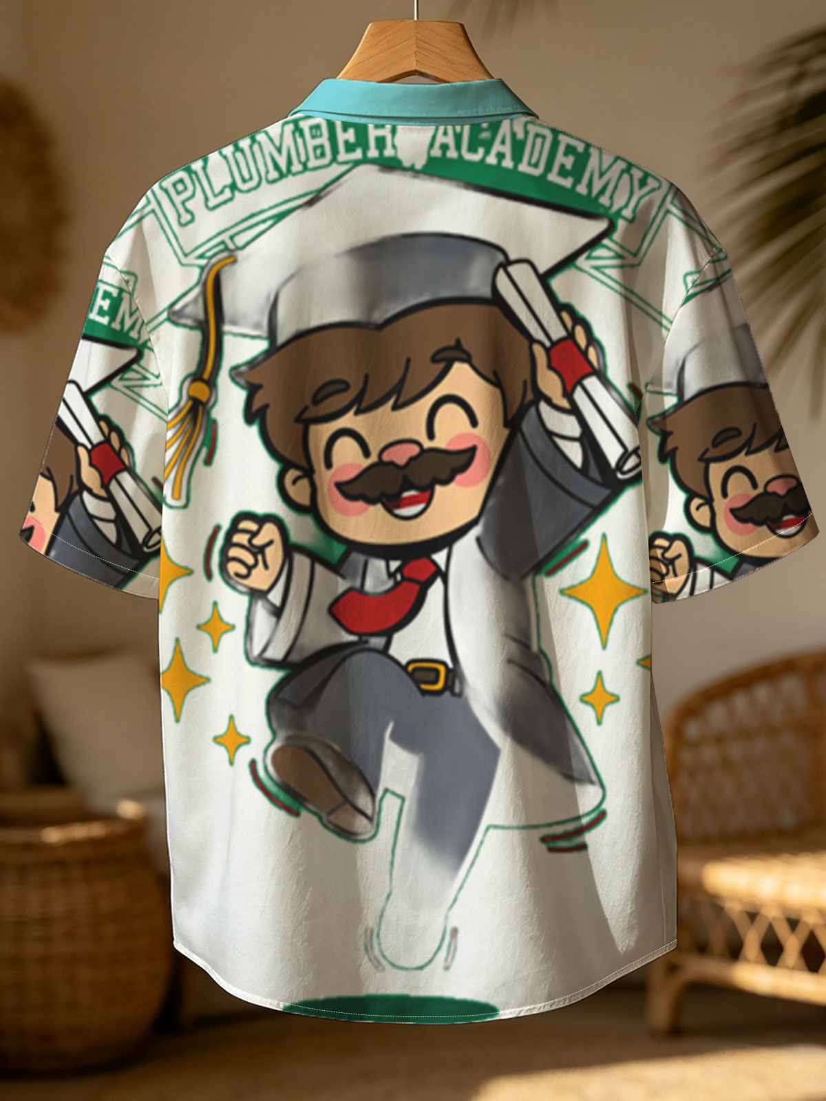 Plumber Academy Graduate Celebrates with Diploma -  Shirt
