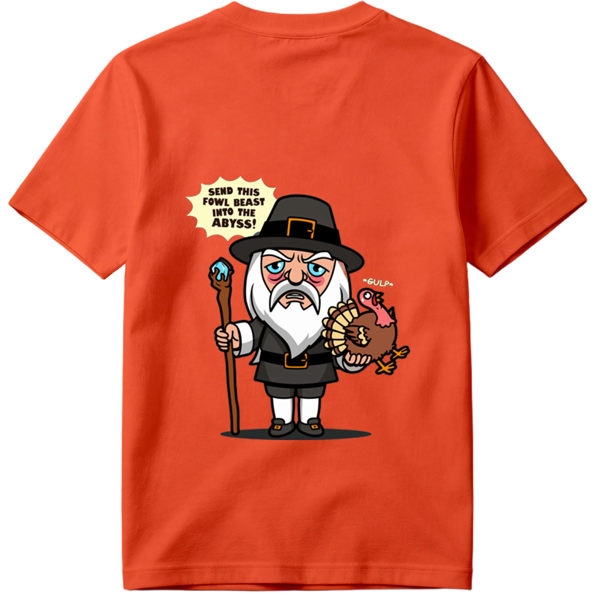 Pilgrim Wizard and Turkey - Tee