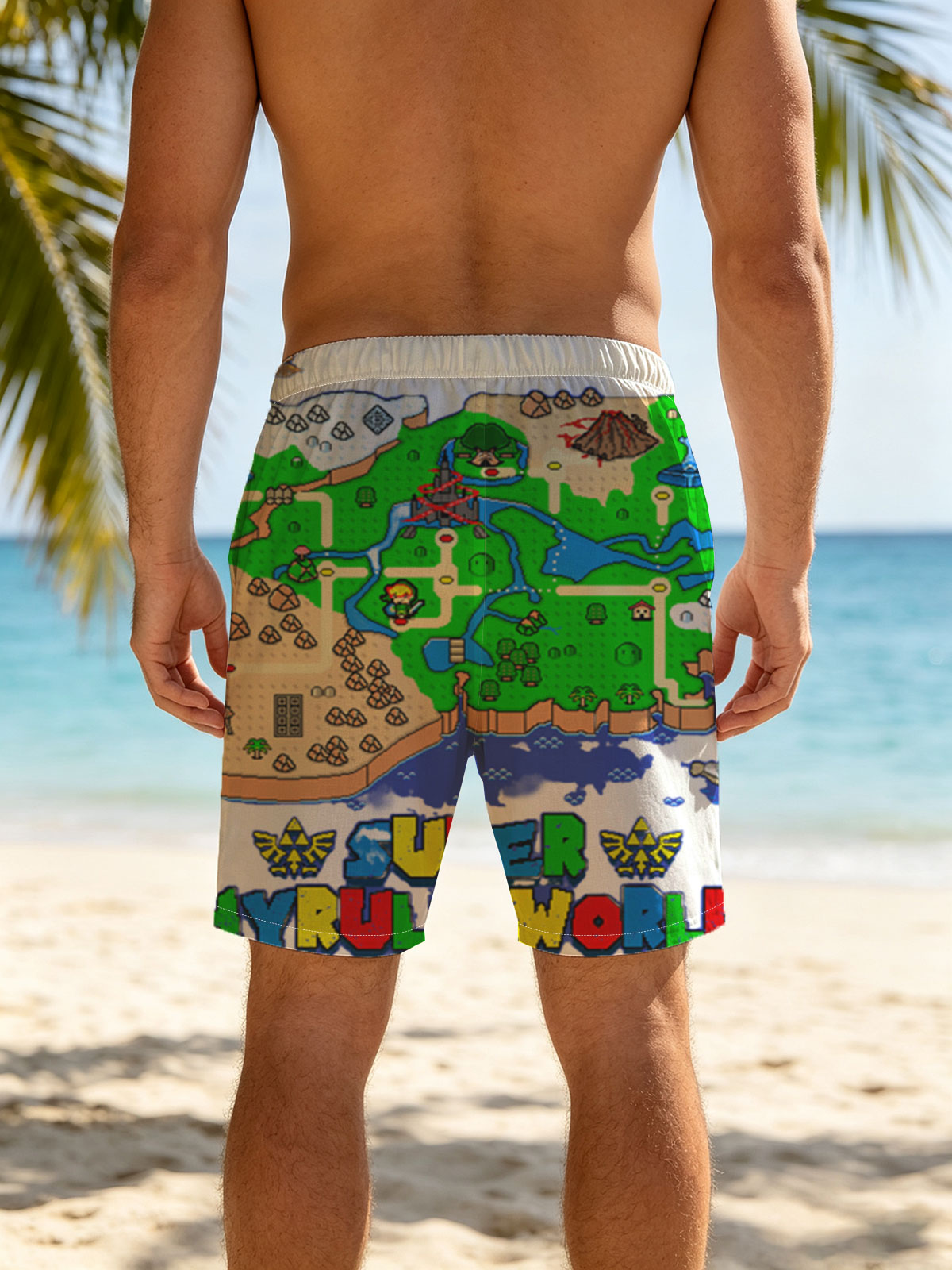 Super Hyrule World: Link's Adventure in the Legend of Zelda Universe -  Beach shorts