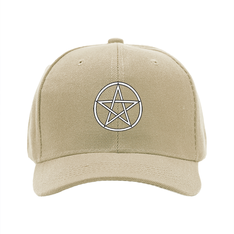 1pc New Baseball Cap with Pentagram Print Design Unisex Adjustable Hat for Outdoor Activities and Casual Wear Suitable for Adults Who Love Unique Symbolic Style