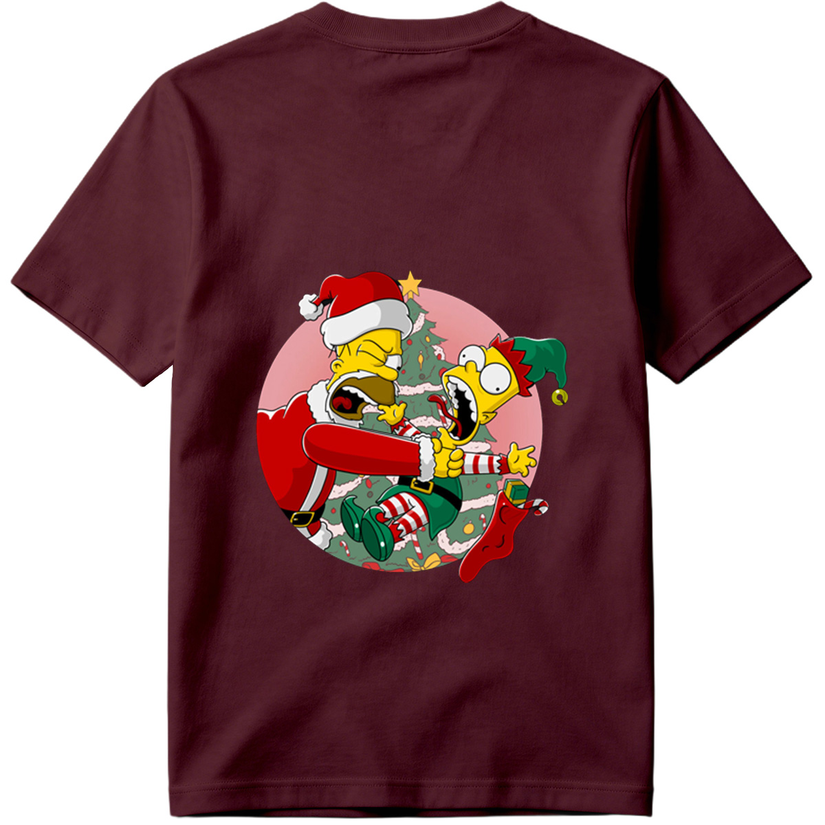 Simpsons Christmas Chaos: Homer and Bart in Holiday Hijinks - Tee