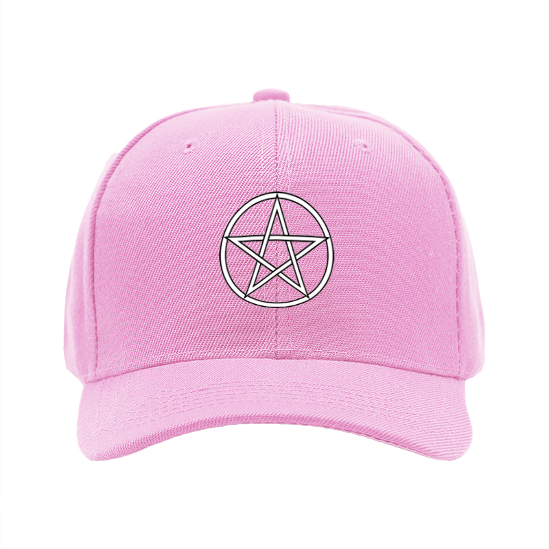 1pc New Baseball Cap with Pentagram Print Design Unisex Adjustable Hat for Outdoor Activities and Casual Wear Suitable for Adults Who Love Unique Symbolic Style