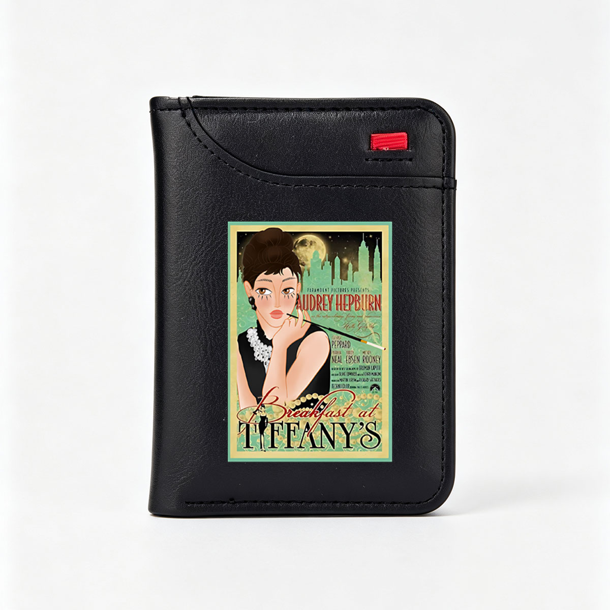 Breakfast at Tiffany's: Audrey Hepburn, George Peppard, Paramount Pictures, Classic Film Poster - Vertical Style Wallet