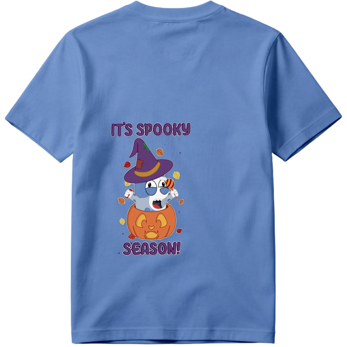 It's Spooky Season! - Dog in Witch Hat and Pumpkin - Tee