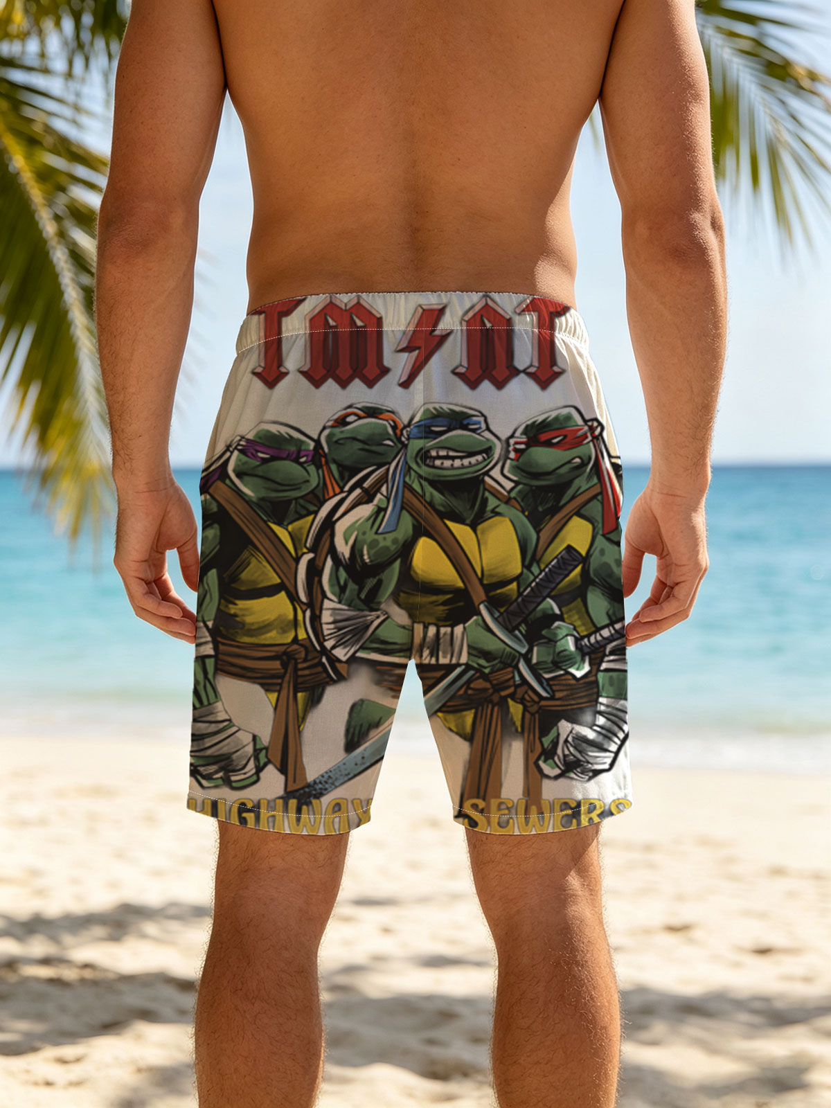 Teenage Mutant Ninja Turtles: Highway to Sewers – TMNT Rock Band Parody -  Beach shorts