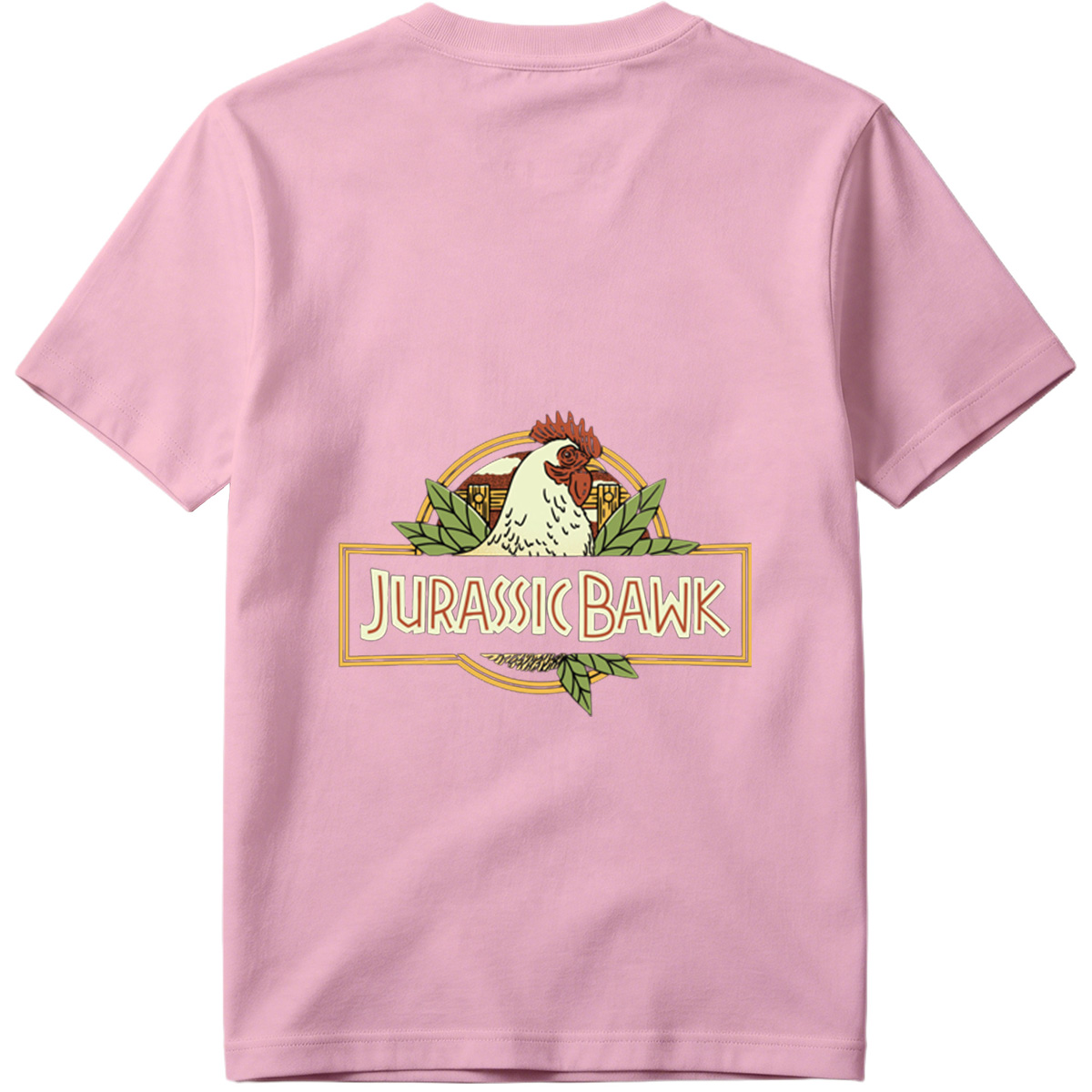 Jurassic Bawk - Chicken Logo Design - Tee