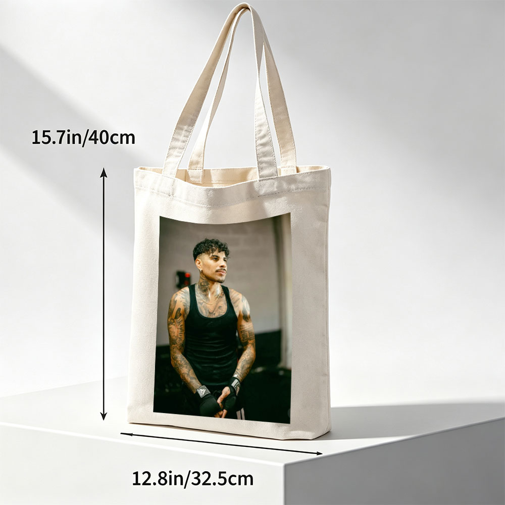 Bad Bunny in Workout Gear with Tattoos and Boxing Wraps - Canvas tote bags