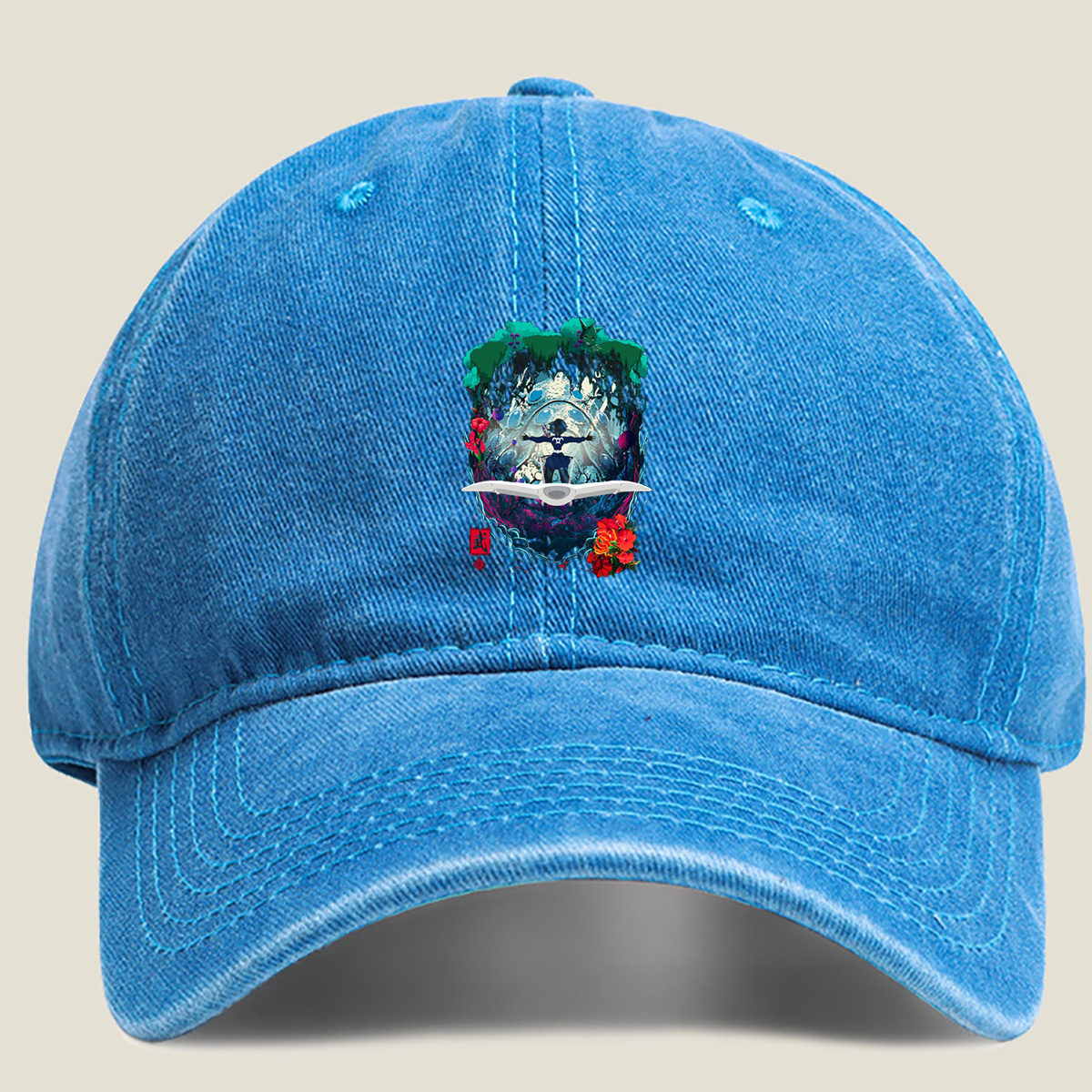 Sailor Moon: Luna's Dream Garden - Washed Denim - Baseball Cap