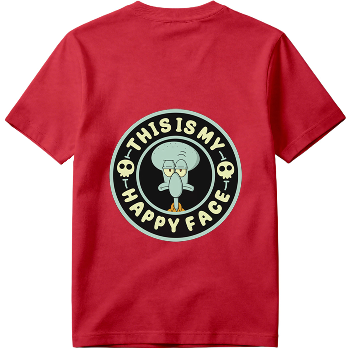 Squidward This Is My Happy Face - Tee