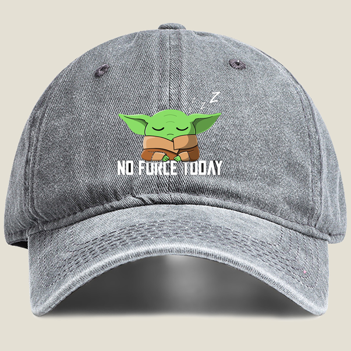 Baby Yoda Sleeping No Force Today - Hat