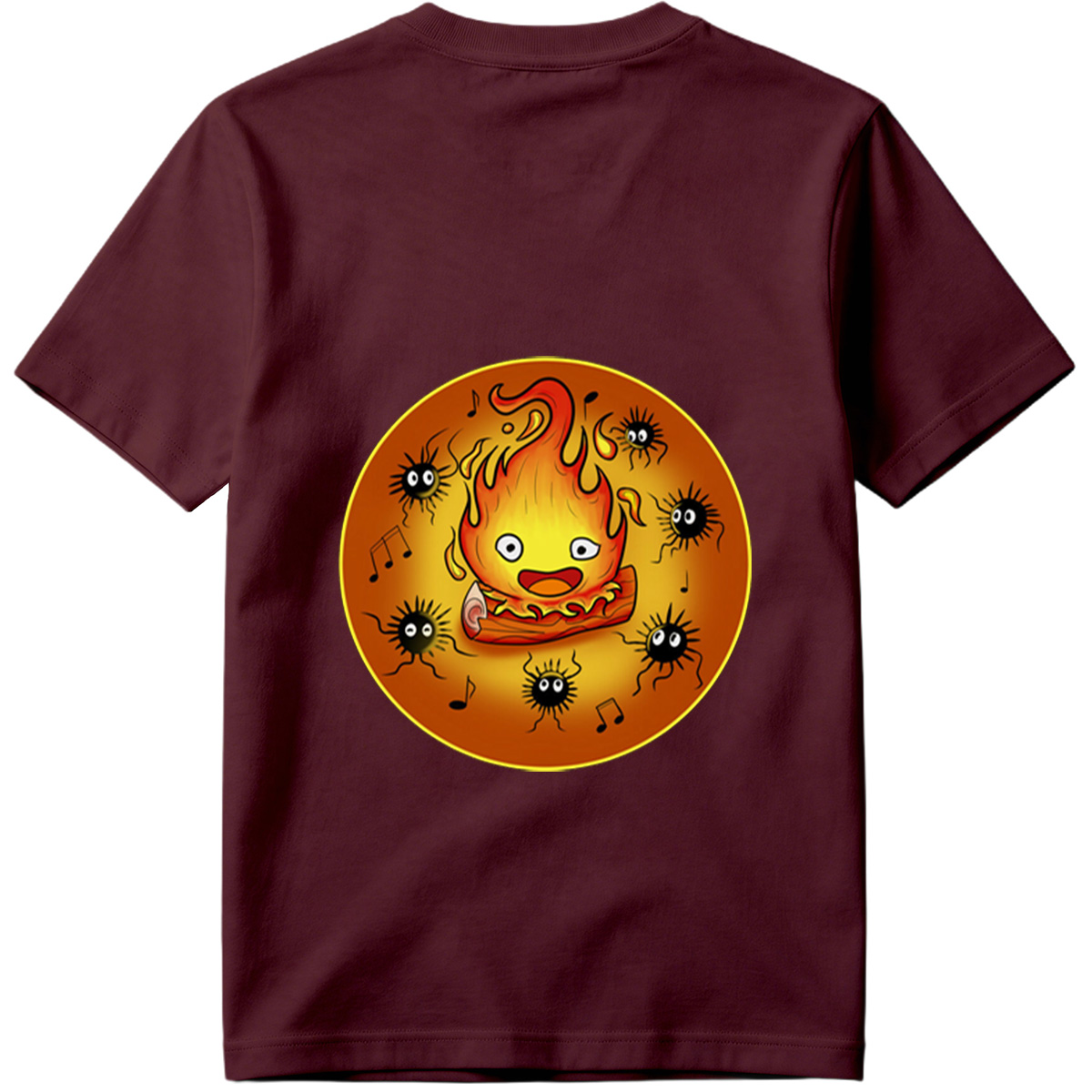 Flame Character with Spiders and Music Notes - Tee