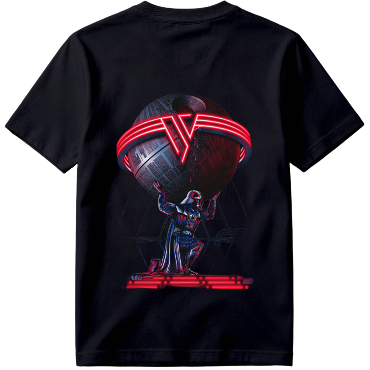 Darth Vader and the Death Star: A Galactic Powerhouse - Tee