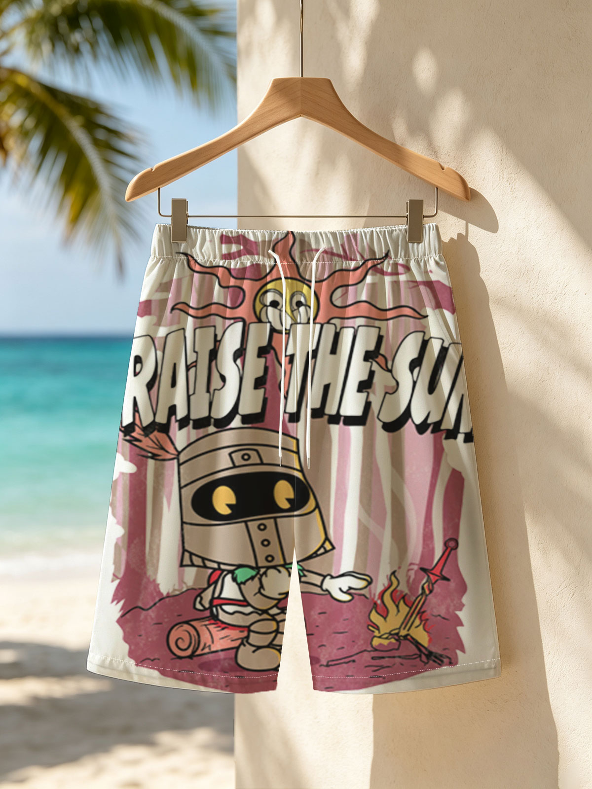 Praise the Sun: Knight with Fire and Sword -  Beach shorts