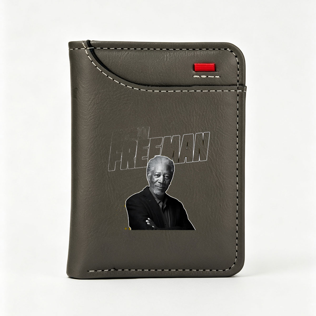 Morgan Freeman: Iconic Actor and Voice Narrator - Vertical Style Wallet