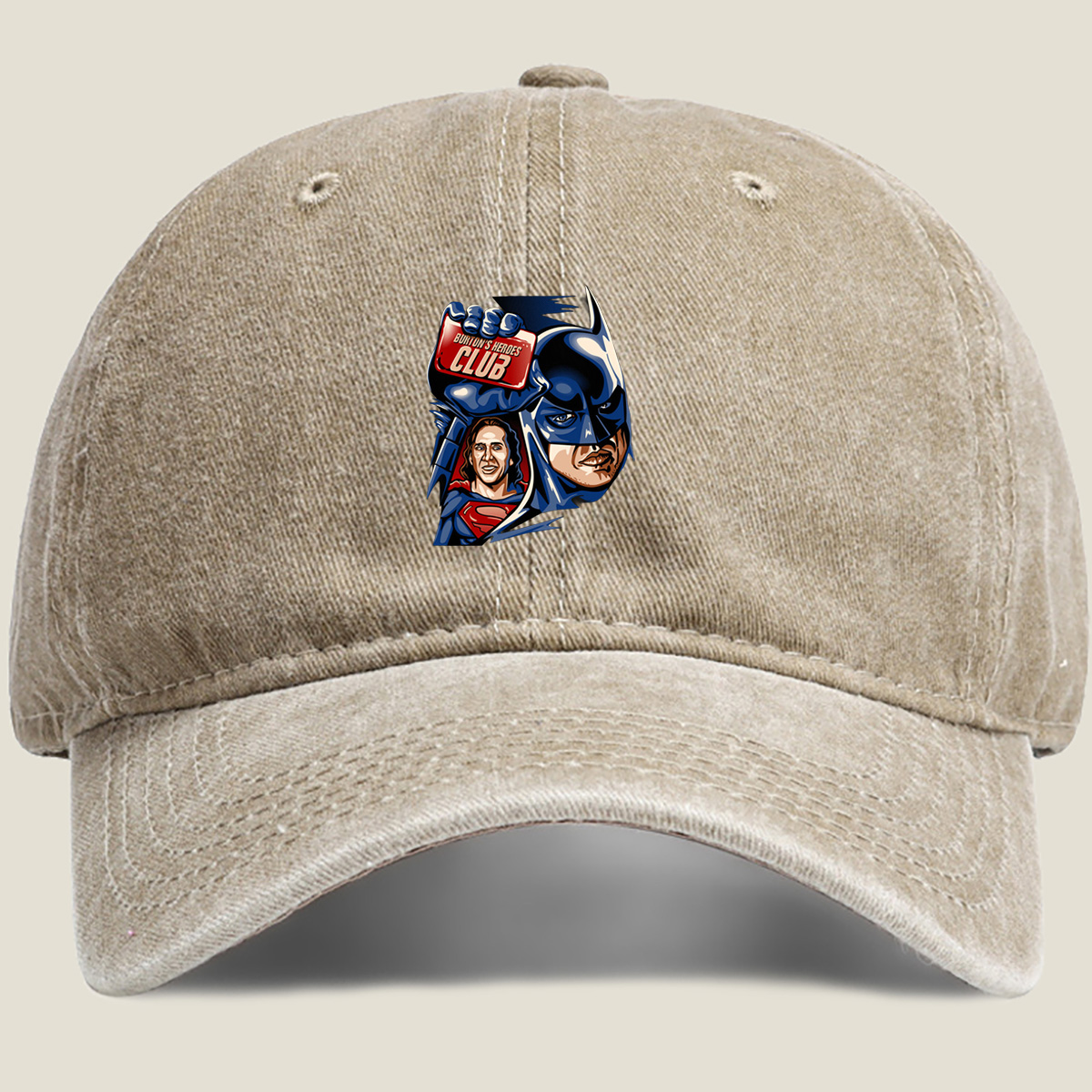 Batman and Superman - Buktun's Heroes Club - Washed Denim - Baseball Cap