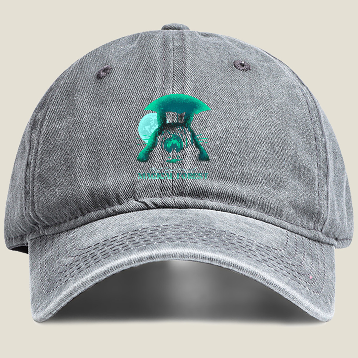 Visit Your Nearest Magical Forest - Washed Denim - Baseball Cap