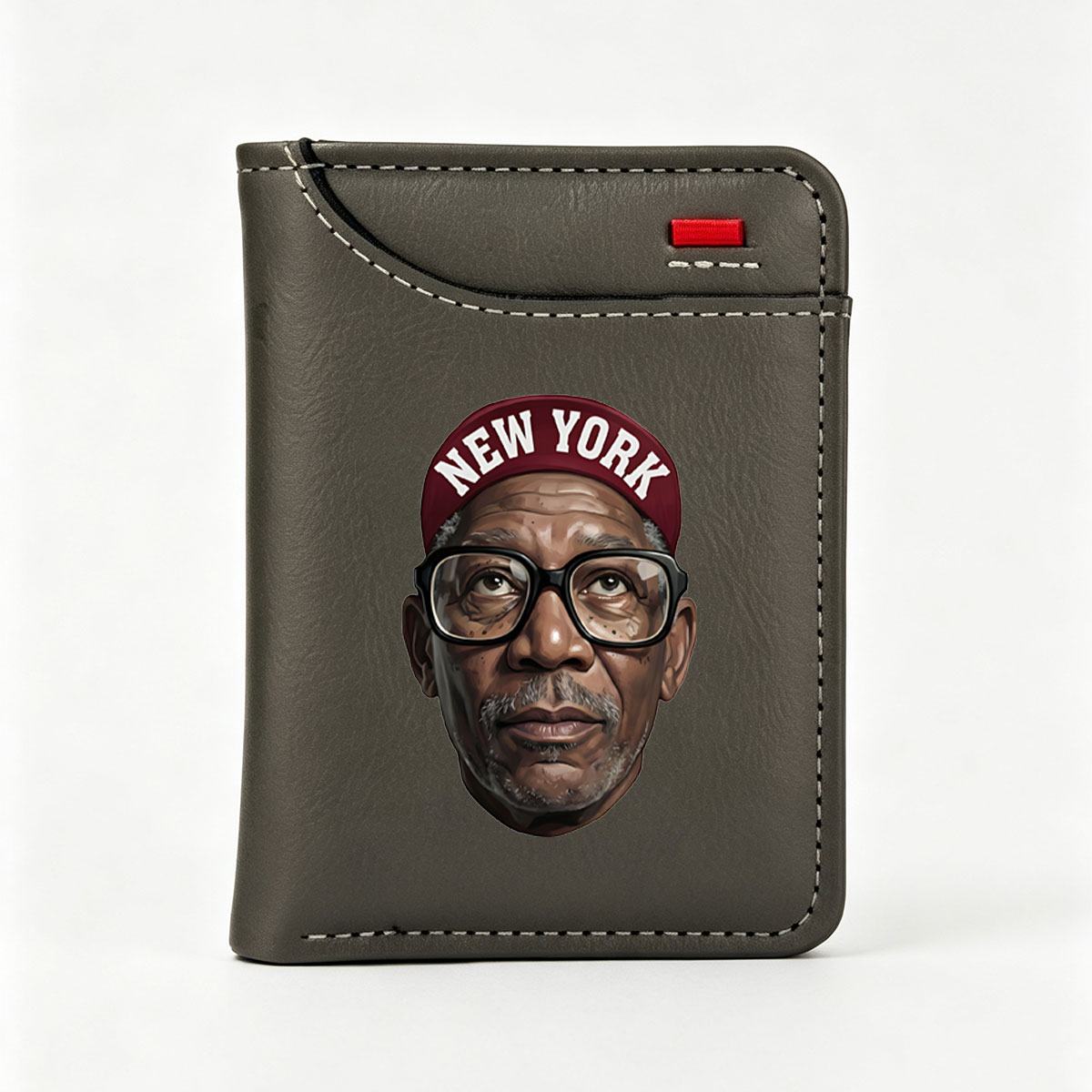Spike Lee wearing a New York cap and glasses - Vertical Style Wallet