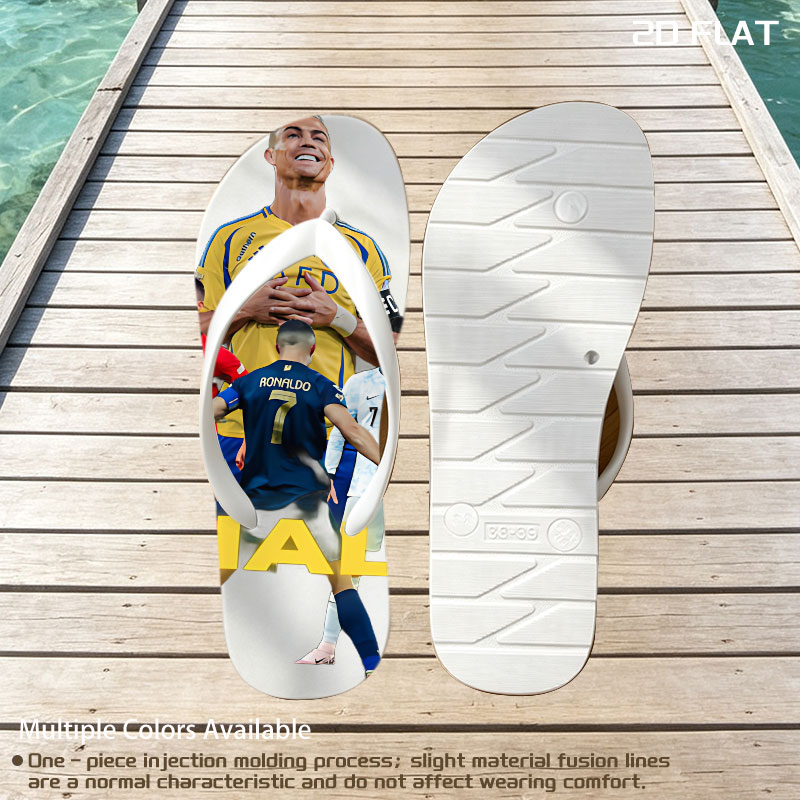 Cristiano Ronaldo in Various Kits: CR7, Portugal, Manchester United, Al Nassr, and Saudi Arabia National Team -  flip-flops