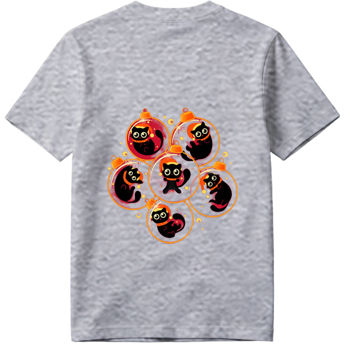 Black Cats in Christmas Ornaments - Tee