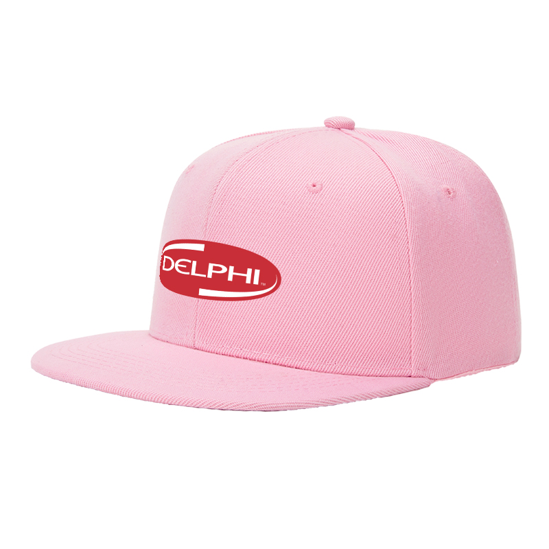 Flat Brim Baseball Cap Delphi Logo Print Streetwear Underground Skate Style for Basketball Court Skate Park Urban Lifestyle Riders Rappers Streetwear Enthusiasts