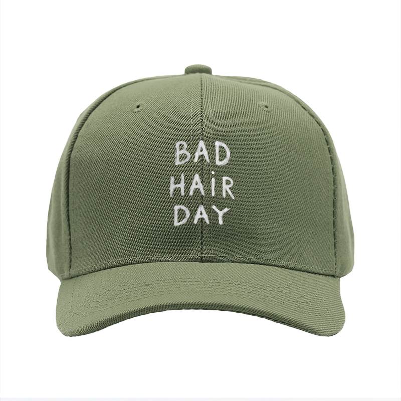 1pc New Baseball Cap Bad Hair Day Print Unisex Adjustable Hat for Outdoor Casual Wear Adults and Teens