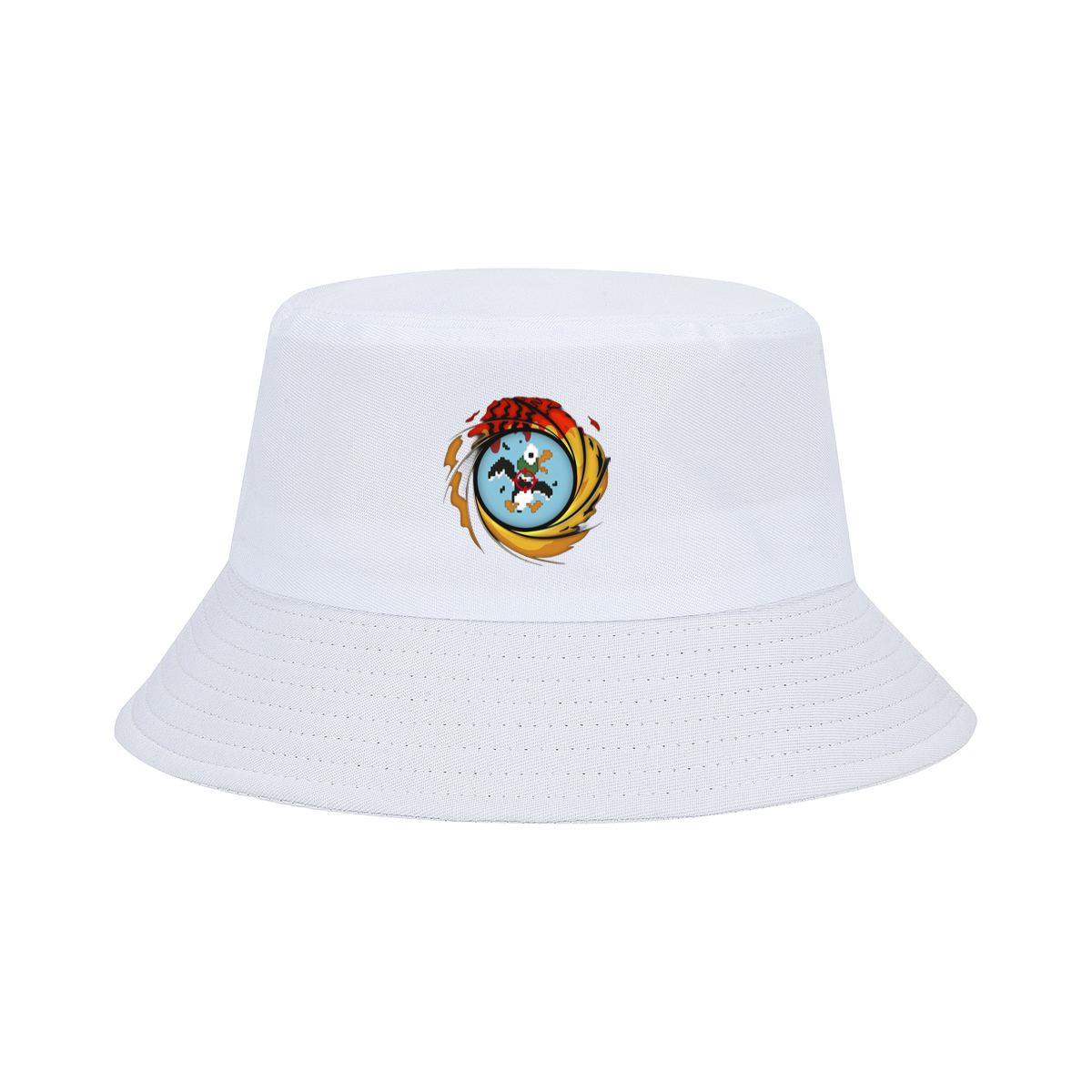 Duck Hunt: Pixel Duck in the Crosshairs - Fisherman's Hat