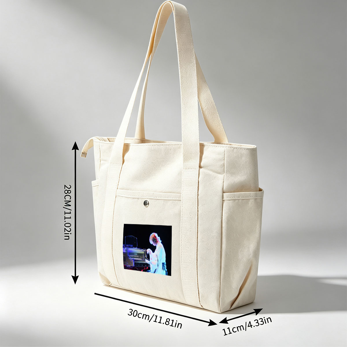 Yuki Kajiura Performing Piano on Stage with Dramatic Lighting - Multi-pocket bags