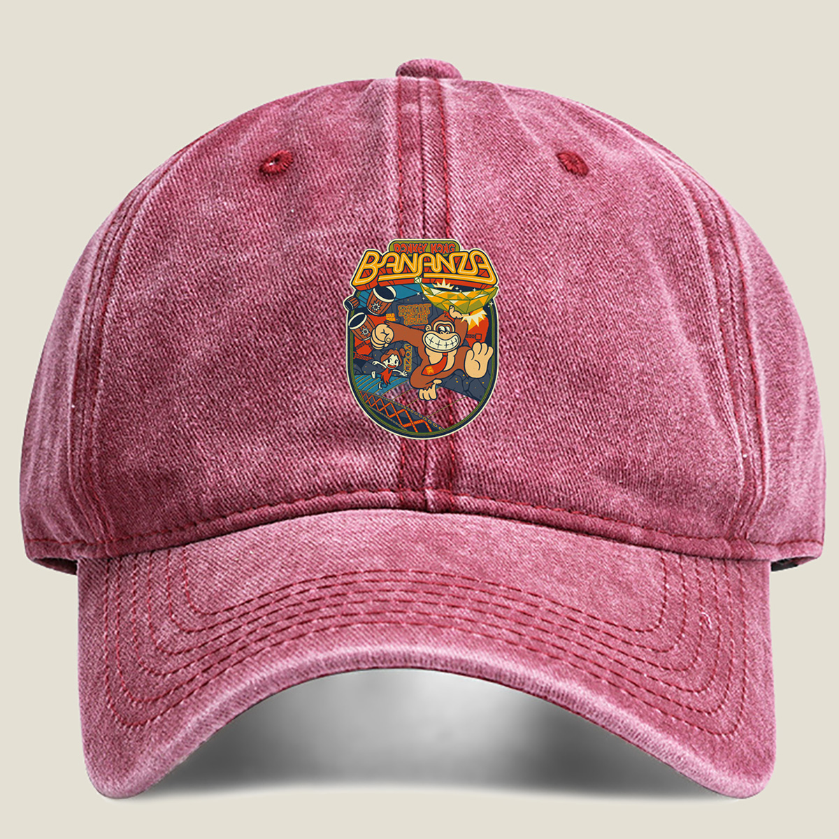 Donkey Kong Bananza: Donkey Kong and Diddy Kong Adventure - Washed Denim - Baseball Cap