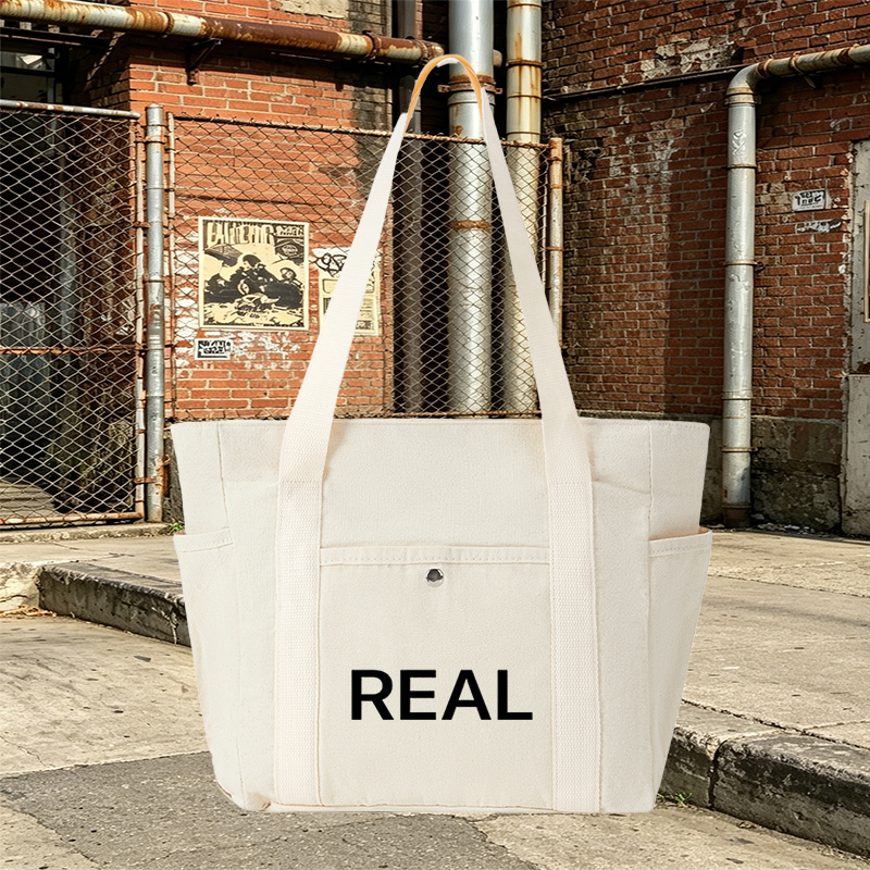 Multi Pocket Bag Beige with 
