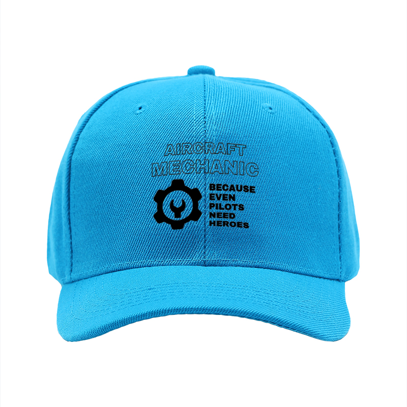 1pc New Baseball Cap Aircraft Mechanic Print Adjustable Unisex Hat for Outdoor Work and Casual Wear Adults