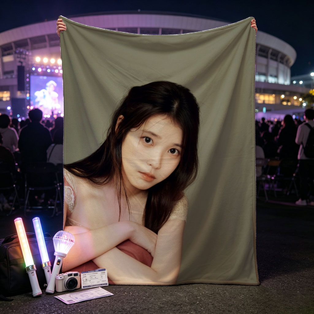 Rina Sawayama in a Soft Portrait Wearing a Pink Dress with Crossed Arms - Blankets