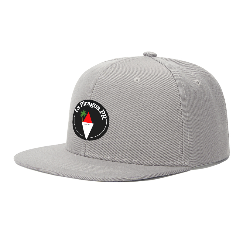 Flat Brim Baseball Cap La Piragua PR Logo Print Streetwear Underground Skate Style for Basketball Court Skate Park Urban Lifestyle Skaters Rappers Streetwear Enthusiasts Since 2019