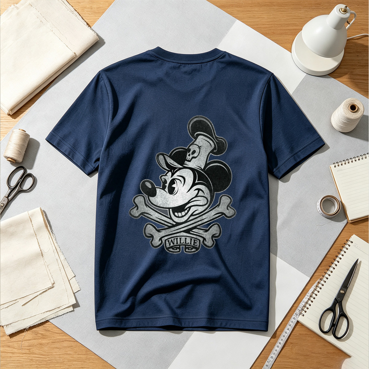 Mickey Mouse Pirate Skull and Crossbones Design - Tee