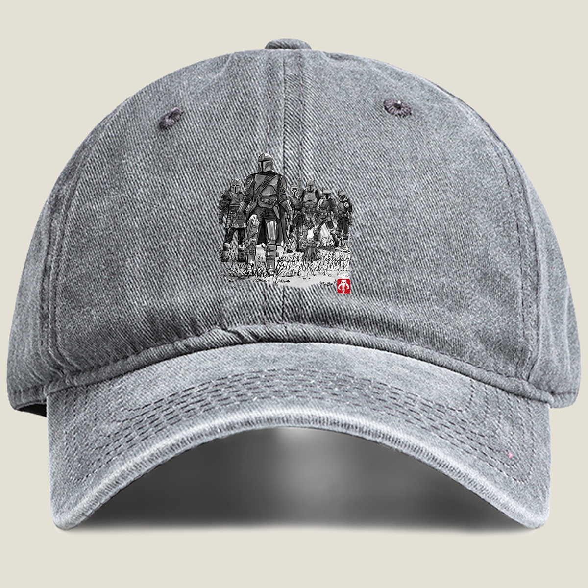 The Mandalorian and the Child with Clan of Mandalorians - Washed Denim - Baseball Cap