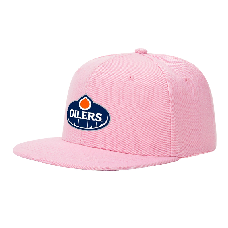 Flat Brim Baseball Cap Oilers Logo Print Streetwear Underground Skate Style for Basketball Court Skate Park Urban Lifestyle Skaters Rappers Streetwear Enthusiasts